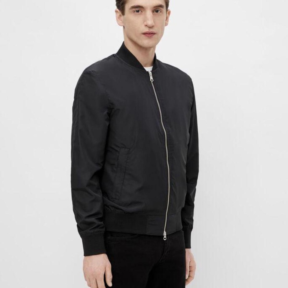 J Lindeberg Men's THOM Classic Bomber Jacket - Black - Size Medium